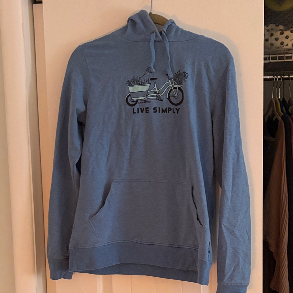 Patagonia Organic Cotton Blue Hoodie